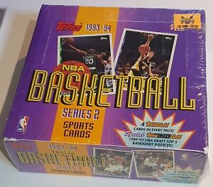 1993-94 Topps NBA Basketball Series 2 Box Jumbo Packs - Factory Sealed
