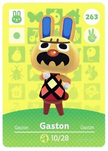 Gaston #263 - Tarjeta amiibo - Animal Crossing Series 1 - Auténtica Nintendo
