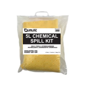5L Mini Emergency Chemical Spill Kit In Clip-Sealed Bag - Picture 1 of 3