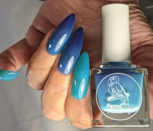 Parrot Polish Daisy Solar Nail Polish - Light Blue/Dark Blue - Picture 1 of 4