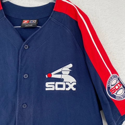 Nike Chicago White Sox Jersey Carlton Fisk Cooperstown Collection Adult Large Cover