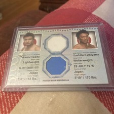 2013 Topps UFC Bloodlines Dual Relic Card Takanori Gomi & Yoshihiro Akiyama /88