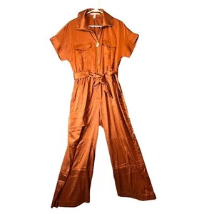 HUTCH Anthropologie Kerrigan Satin Utility Overall Größe Medium Kupfer - Bild 1 von 9