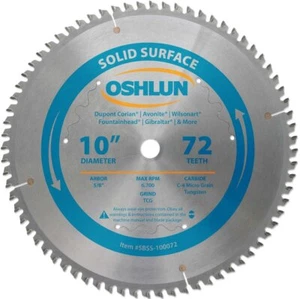 Oshlun SBSS-100072 10-Inch 72 Tooth TCG Saw Blade with 5/8-Inch Arbor for Solid - Imagen 1 de 1
