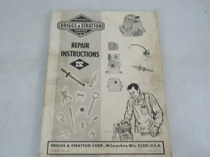 Manual de instrucciones de reparación vintage de Briggs & Stratton IV 4 formularios MS-4750-101 - Imagen 1 de 12