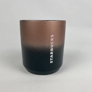 Starbucks 2021 Travel Mug Ceramic Double Wall Wide Pearl Rose Gold Ombre 8 oz - Picture 1 of 10