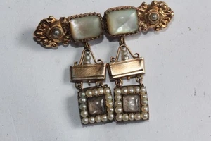 Ancienne broche or argent et nacre Bijoux (53094) - Picture 1 of 7