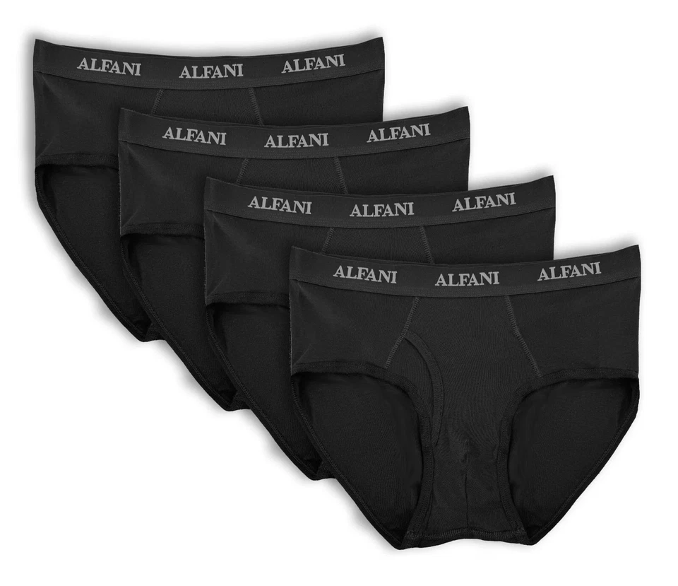 Paquete de 4 calzoncillos/ropa interior Alfani para hombre que absorben la humedad-negro Foto 1 de 1