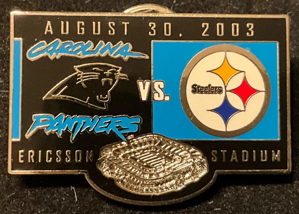 Pin coleccionista Carolina Panthers vs Pittsburgh Steelers 2003 Game Day. Foto 1 de 1