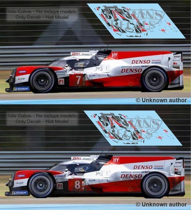 DÉCALCOMANIES LE MANS Décal Toyota TS050 Le Mans 2020 1:32 1:43 1:24 1:1:18 Slot Buemi decals