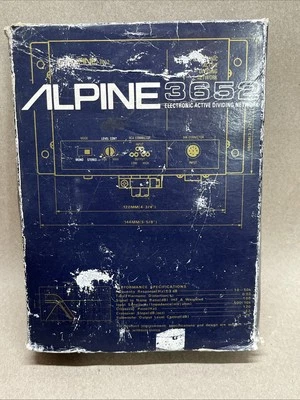 Vintage Alpine 3652 Electronic Active Dividing Network Old School - Image 1 of 4