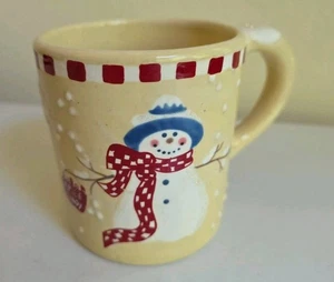 Hallmark Hot Chocolate Mug Snowman Vintage Ceramic & Coraline Snow - Picture 1 of 3
