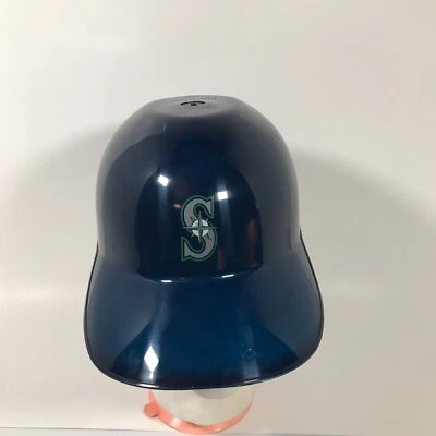 MLB Seattle Mariners Logo Azul Marino Tamaño Completo Recuerdo Réplica Casco de Bateo  Foto 1 de 4