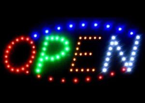 LED, Leuchtschild,Reklame,Werbung Open mehrfarbig 1 Stück Neu - Bild 1 von 2