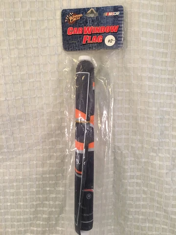 RUSTY WALLACE #2 Car Window Flag New NIP 19.5" Post Penske Racing Winners Circle Cover