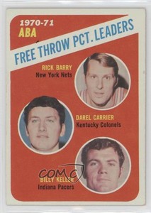 1971-72 Topps League Leaders Rick Barry Darel Carrier Bill Keller Rookie RC HOF