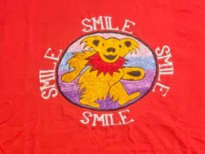 Rare Grateful Dead Embroidered Shirt SIze Large 40 Dancing Bear Nepal - Picture 1 of 4