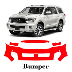 Front bumper PreCut PPF Paint Protection Film For Toyota Sequoia 2018-2022 - Picture 1 of 7