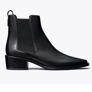 Tory Burch Boots Womens Size 6.5 Black 152801 Chelsea Ankle Designer Leather - Picture 1 of 11