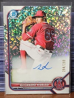 2022 Bowman Chrome Auto Alejandro Hidalgo #CPA-AH Speckle Refrac /299 (AU, RC) - Image 1 of 2