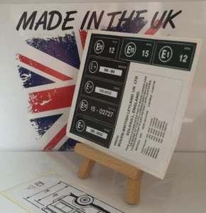 Range Rover Classic Car Engine Bay Bonnet Decal Label Sticker Set Early V8 - Picture 1 of 1