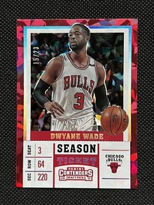 2017 Dwyane Wade Contenders Draft Picks 17 Season ticket Cracked Ice Ticket /23