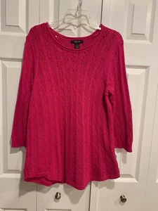 Style & Co rosa Strickpullover, Gr. XL (Maße L) Neu mit Etikett, Langarm, Frühling, Boho - Bild 1 von 10