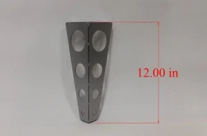 Flugzeug inspiriert Stahl Tischbein. 4er SET 12 Zoll 14 ga. Stahl. Runde Löcher - Bild 1 von 2