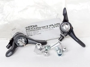 NEW Suntour Command Shifters Accushift Plus 2/3 x 7 Speed Drop Bar Shift Levers - Picture 1 of 3