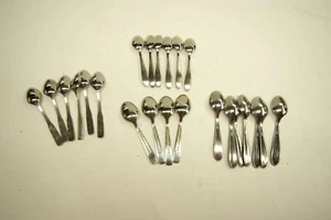 Small Sugar Spoons lot of 23 Stainless Steel (4.5" Long) 4 different styles. - Picture 1 of 5