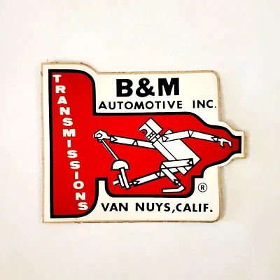 Original Vintage B & M Transmission Van Nuys CA 1960s Racing Decal Sticker Hydro - Image 1 of 2