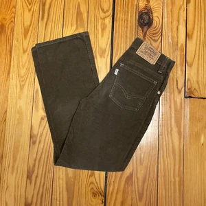 Vintage Levi's Slim White Tag 25x22 Brown Corduroy Pants - Picture 1 of 10