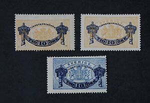 CKStamps: Sweden Stamps Collection Scott#O26 O27 Mint 2H OG 1NG