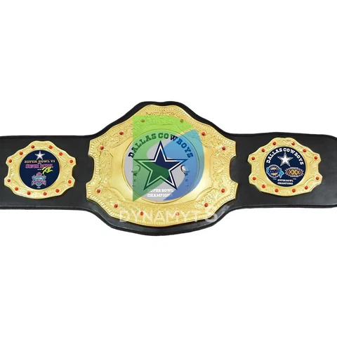 Dallas Cowboys Championship Replica Leather Belt Adult Size Cover