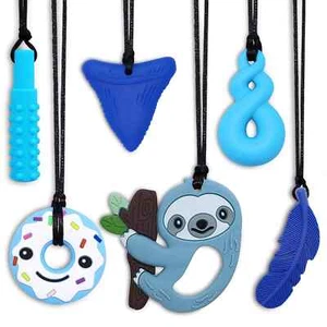 Chewy Necklace Sensory Toys for Autism, Chew Necklaces for Sensory Kids Boys Gir - Picture 1 of 3