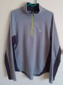 Trespass 1/4 Zip Polar Fleece Jumper Top Pullover Mens Size Medium Grey - Picture 1 of 6