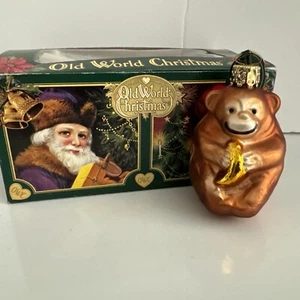 Vintage Christborn Monkey Glass Christmas Ornament Tree Decoration / Germany 3" - Picture 1 of 7