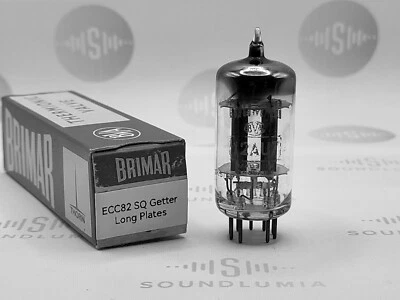 1x Placas Largas Brimar 12AU7 ECC82 [] Getter Cuadrado - Impresión Naranja - BVA - 1955 Foto 1 de 4