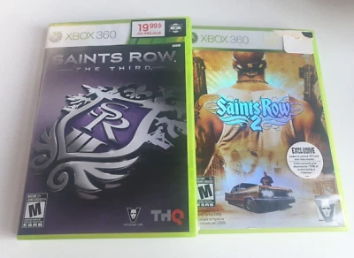 Saints Row 2 And 3 Xbox 360 Game Lot - Bundle - Tested - CIB - Image 1 of 4