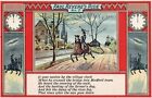 Paul Revere's Ride No 7 Vintage  Patriotic Postcard