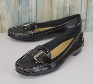 Naturalizer Heaven Black Patent Leather Loafers Women’s 10 Slip-On Shoes Buckle - Picture 1 of 11