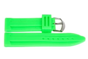 22MM GREEN SOFT RUBBER SILICONE SPORT DIVER WATCH STRAP BAND FITS INVICTA - Picture 1 of 1
