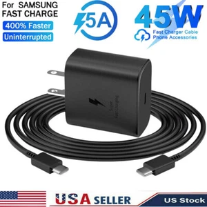 45W Type C USB-C Super Fast Wall PD Charger Cable✅For Samsung Galaxy S20 S21 S23 - Picture 1 of 14
