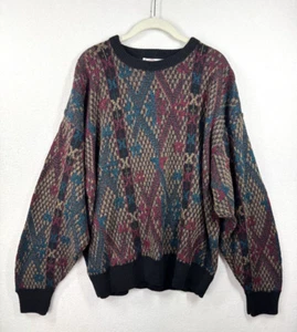 Jantzen Mens Geometric Pattern Knit Sweater Crewneck Size XL Grandpacore Vintage - Picture 1 of 8