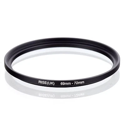 Camera 69mm Lens to 72mm Accessory Step Up Adapter Ring 69mm-72mm Black - Image 1 of 3