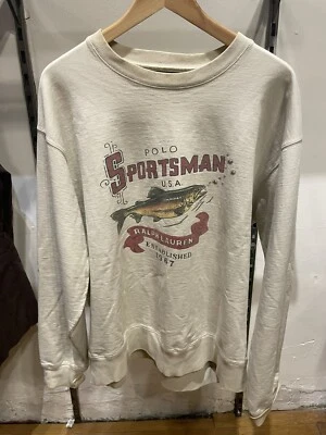 Sudadera De Colección Ralph Lauren Polo Deportivo Deportivo Trucha Pesca Grande Foto 1 de 4