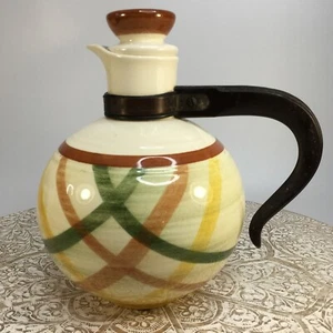 Vintage Vernon Kilns Coffee Carafe Pot Vernonware Gingham Homespun Calif USA  - Picture 1 of 12