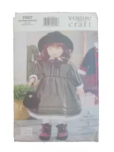 Vogue Craft Pattern 7007 ~ 18" Doll Clothes ~ Uncut + Hand Drawn Doll Pattern - Picture 1 of 5