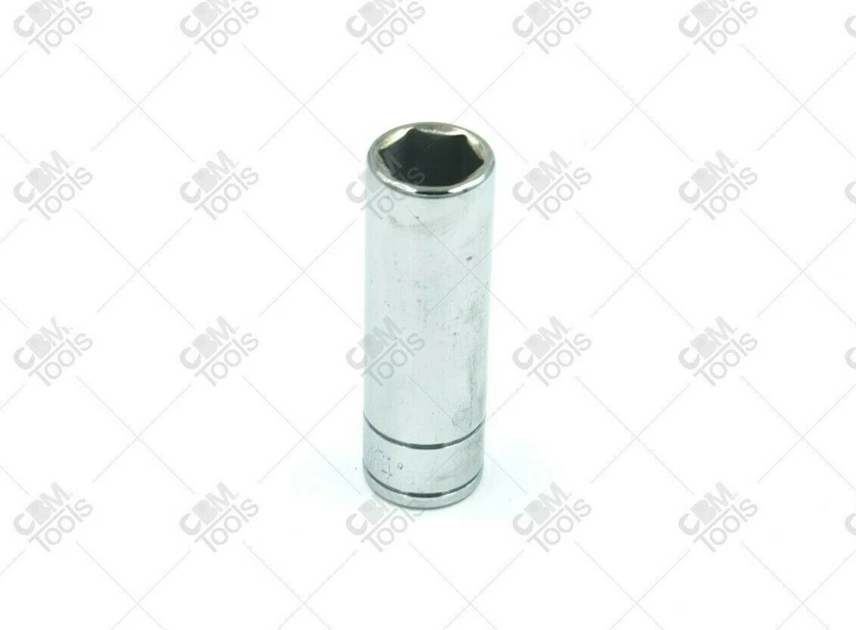 SK Hand Tools 41914 1/4" Dr. 7/16" 6pt Deep Fractional Chrome Socket - Image 1 of 1