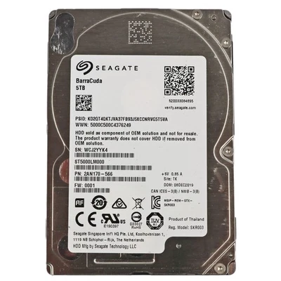 5TB Seagate barracuda ST5000LM000 2,5 " Disque SATA3 Intern 128MB 15mm - Photo 1/4